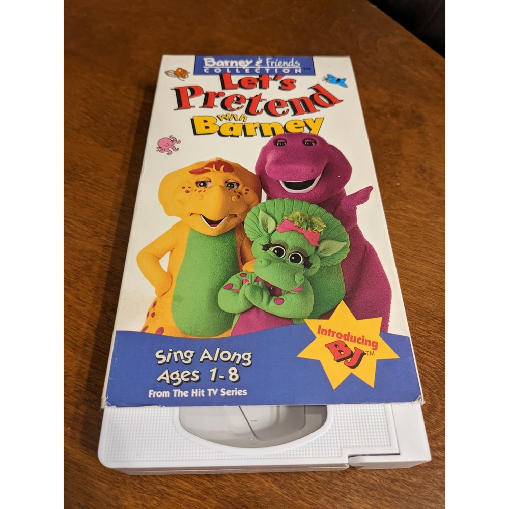 Barney & Friends Let's Pretend‎ With VHS Video Tape RARE! Lyons Sing Along Songs